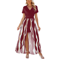 Corset Waist Split Trouser Dress