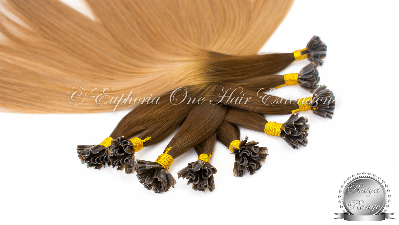 Indian Remy Cuticle Correct U Tip Nail Tip 1g Thick Pre Bonded
