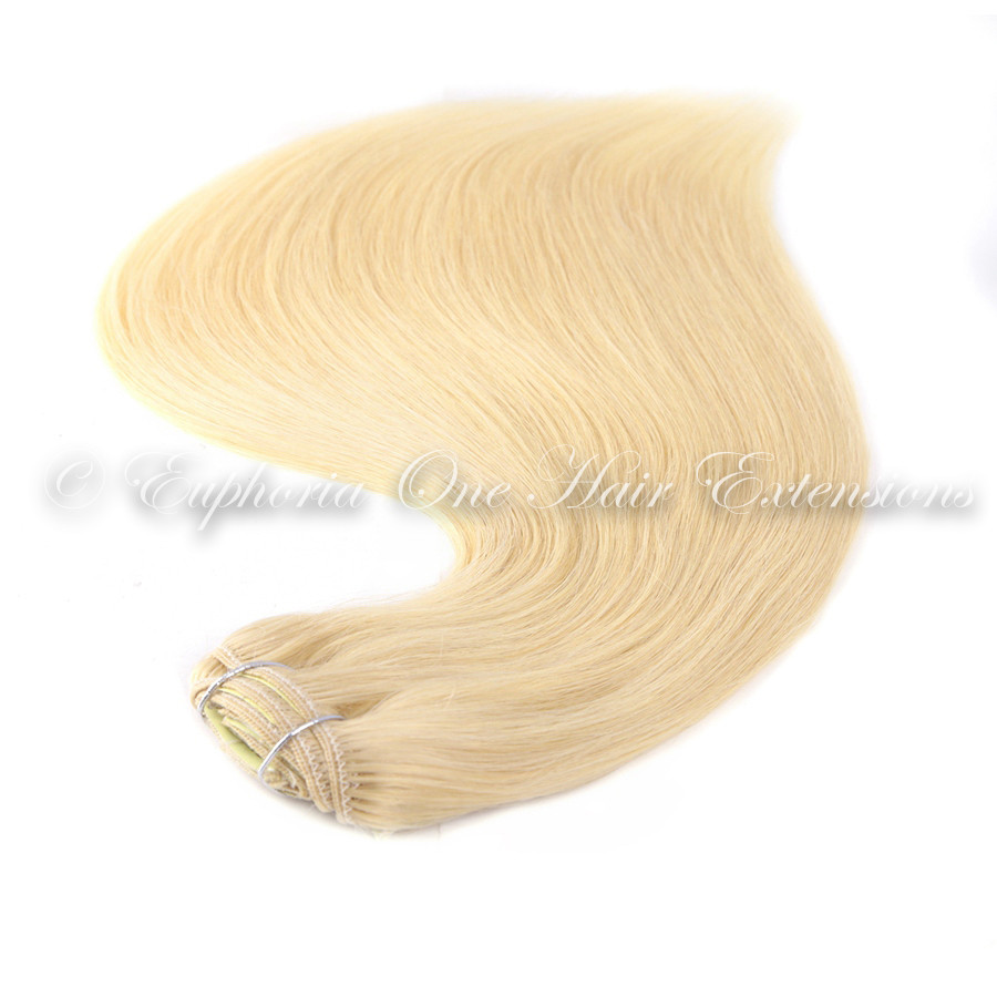 Indian Remy Cuticle Correct Clip In Hair Extensions 100g Thick Ends