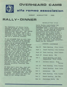 Overheard Cams October/November 1969