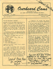 Overheard Cams April 1975