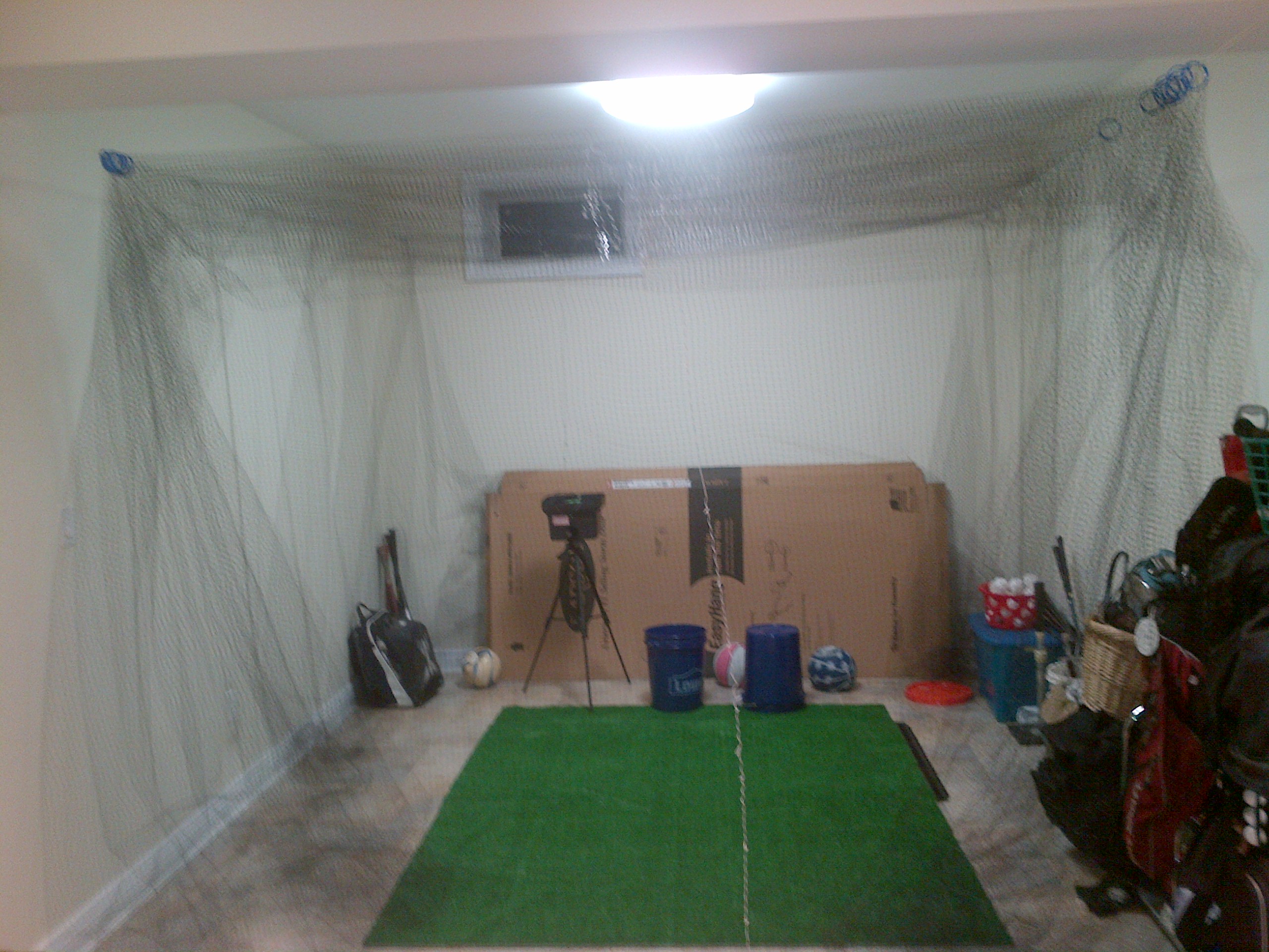Basement Batting Cage Personal Pitcher Pitching Machine