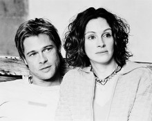 This is an image of 170621 Brad Pitt and Julia Roberts Photograph & Poster