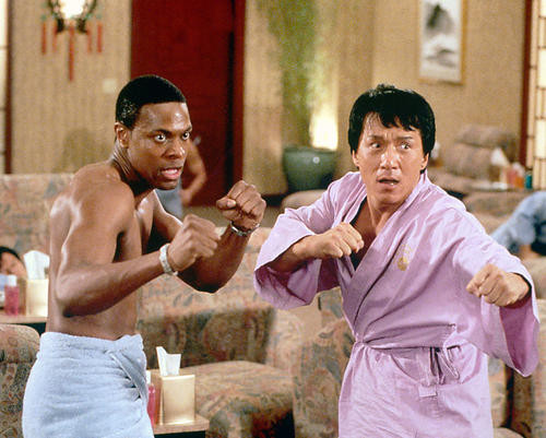 This is an image of 246838 Jackie Chan & Chris Tucker Photograph & Poster