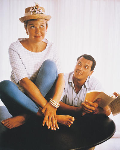 This is an image of 214094 Rock Hudson & Doris Day Photograph & Poster