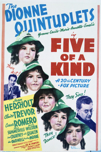 This is an image of Vintage Reproduction of Five of a Kind 296348