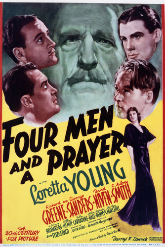 This is an image of Vintage Reproduction of Four Men and a Prayer 297058