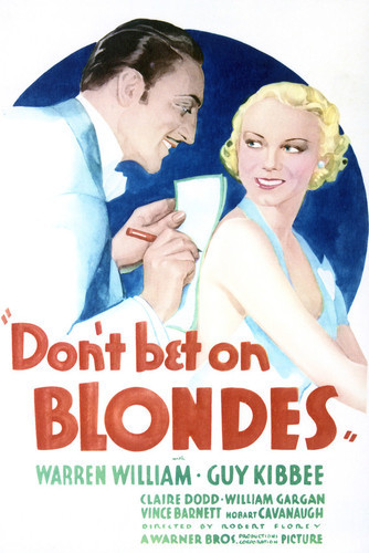 This is an image of Vintage Reproduction of Don't Bet on Blondes 297072