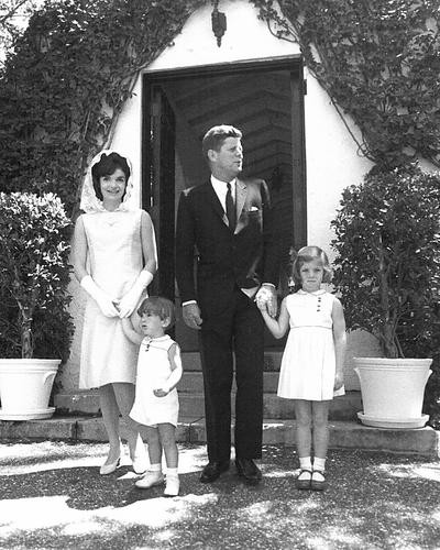 This is an image of Photograph & Poster of John F.Kennedy and Jackie Kennedy 196189