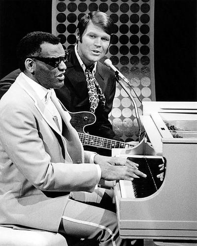 This is an image of Photograph & Poster of Ray Charles and Glen Campbell 196991