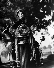This is an image of Photograph & Poster of Girl on a Motorcycle 197581