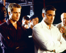 This is an image of 250131 George Clooney and Brad Pitt Photograph & Poster