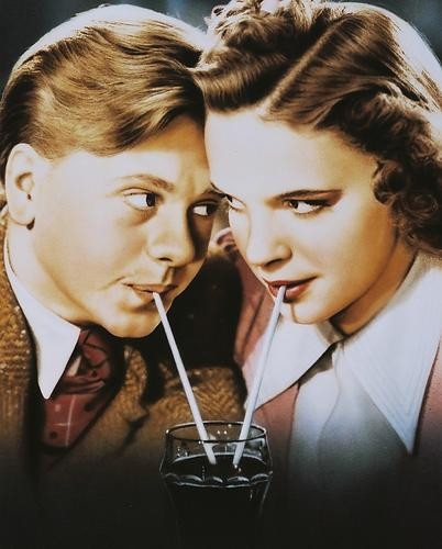 This is an image of 250207 Judy Garland & Mickey Rooney Photograph & Poster