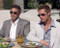 This is an image of 254341 George Clooney and Brad Pitt Photograph & Poster