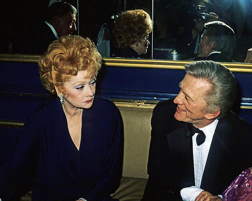 This is an image of 281350 Lucille Ball and Kirk Douglas Photograph & Poster