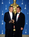 This is an image of 286326 Clint Eastwood and Arnold Schwarzenegger Photograph & Poster