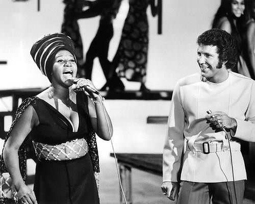 This is an image of 192287 Aretha Franklin and Tom Jones Photograph & Poster
