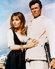 This is an image of 228997 Clint Eastwood & Ingrid Pitt Photograph & Poster