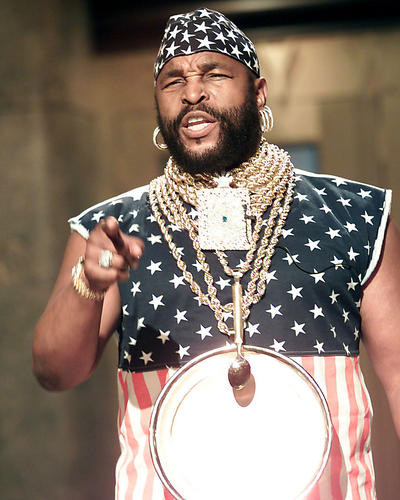 MR T 24X36 POSTER PRINT GOLD CHAINS FROM THE A TEAM 
