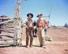 This is an image of 255150 John Wayne and Stuart Whitman Photograph & Poster