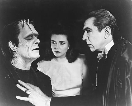 This is an image of 172313 Boris Karloff & Bela Lugosi Photograph & Poster