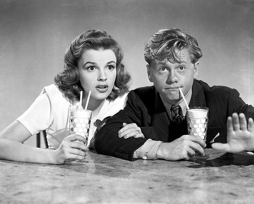 This is an image of 173620 Judy Garland & Mickey Rooney Photograph & Poster