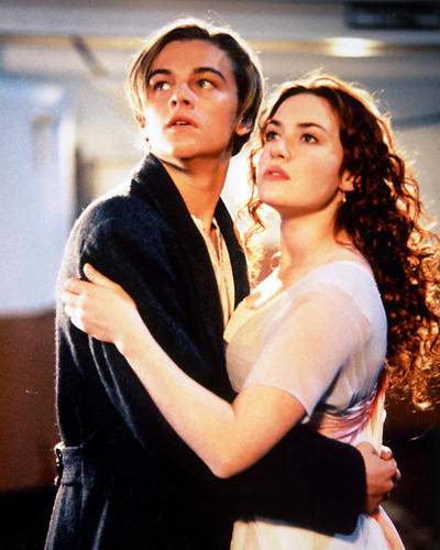 This is an image of 228545 Leonardo Dicaprio & Kate Winslet Photograph & Poster