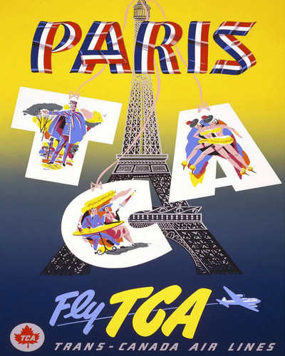 This is an image of Prints & Posters of Fly Trans Canada Air Lines to Paris 204012