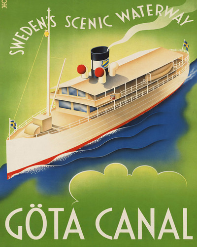 This is an image of Prints & Posters of Gota Canal Sweden 204042