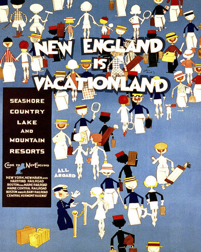 This is an image of Prints & Posters of New England is Vacationland 204114