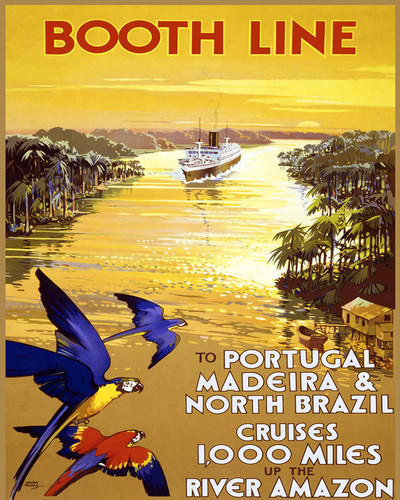 This is an image of Prints & Posters of River Amazon Cruises by Booth Line 204140