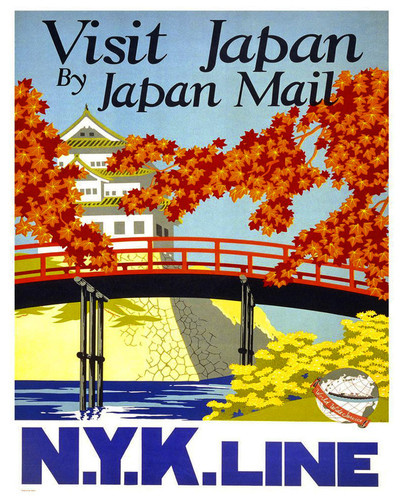 This is an image of Prints & Posters of Visit Japan by Japan Mail 204148