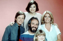 Family Ties, 8x12 photo Michael J. Fox, Michael Gross, Justine Bateman & cast