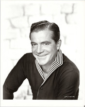 Dana Andrews classic Hollywood portrait in black shirt 8x12 inch photo