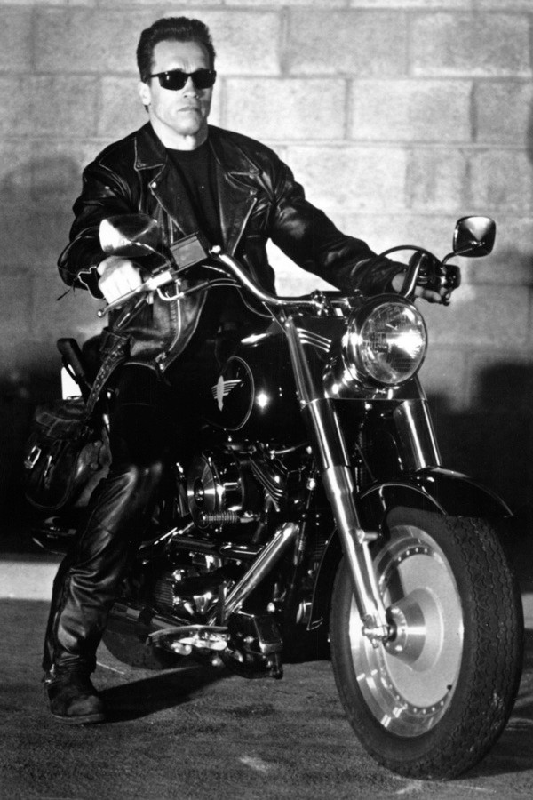 Arnold Schwarzenegger Classic On Harley Bike Terminator 2 8x12 Inch Real Photo Moviemarket