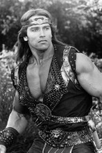 Arnold Schwarzenegger 1985 Red Sonja beefcake pose 8x12 inch real photo