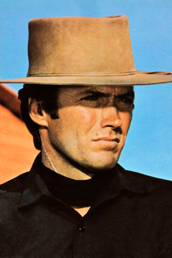 Clint Eastwood Hang ‘Em High portrait wearing stetson hat 8x12 inch