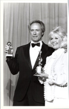 Clint Eastwood Doris Day 5x7 press photo Golden Globe Awards