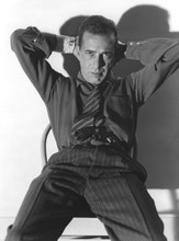 Humphrey Bogart classic seated pose in shirt  and tie gangster style 5x7 photo