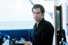 Timothy Dalton, The Living Daylights in wet suit with speargun 4x6 photo