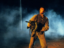 Dogs Of War, Christopher Walken with machine gun 4x6 photo
