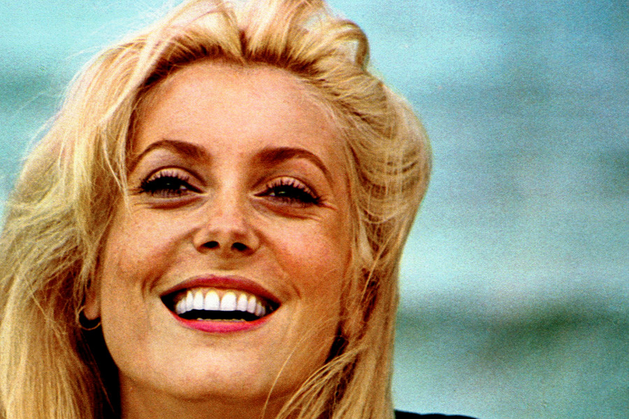 Catherine Deneuve beautiful smiling pose circa 1970 4x6 inch real