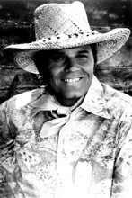 Jack Lord cool smiling pose in Hawaiian shirt & hat Hawaii Five-O 4x6 inch photo