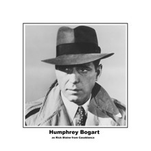Humphrey Bogart as Rick from Casablanca 12x12 inch poster