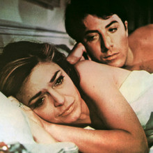 The Graduate Anne Bancroft Dustin Hoffman lie in bed together 12x12 inch photo