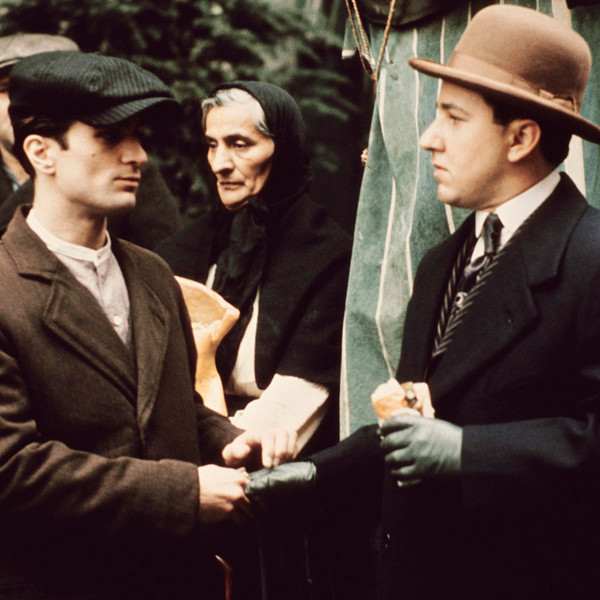 The Godfather Part II Robert De Niro with mobster in scene 12x12 inch