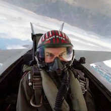 Tom Cruise in cockpit of fighter jet Top Gun Maverick 12x12 photo