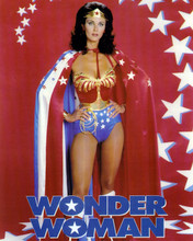 Wonder Woman TV Series Lynda Carter busty in outfit & cape 12x18 Poster w.logo