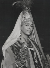 Dorothy Dandridge wears feathered head dress 12x18 poster