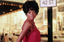 Diana Ross stunning 1960's pose in New York on 42nd Street 12x18 poster
